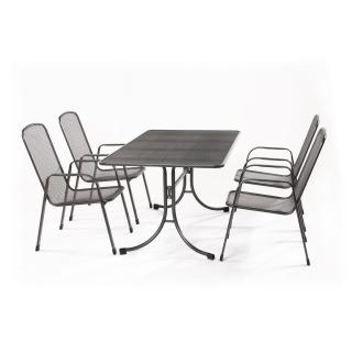sestava nábytku z tahokovu (4x židle Savoy Basic, 1x stůl Universal 145) MWH Bani 4+