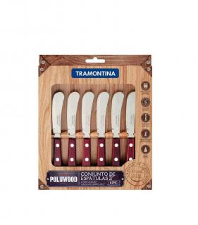 Set nožov na maslo Tramontina Polywood 6ks - červený