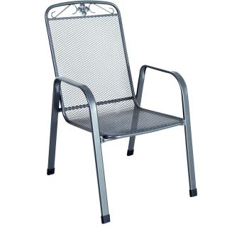 stohovatelná židle z tahokovu, tmavě šedá 75 x 57 x 93 cm MWH Savoy