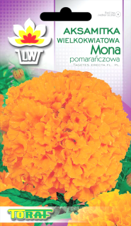 AKSAMITNÍK odrůda MONA, Afrikán /300 semen/ (Tagetes erecta Fl. Pl.)