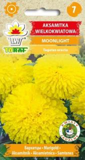 AKSAMITNÍK odrůda MOONLIGHT ŽLUTÁ, Afrikán /330 semen/ (Tagetes Erecta)