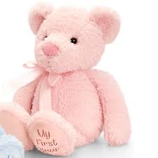 Keel Toys plyšový medvedík 25cm (0m+,ružová)