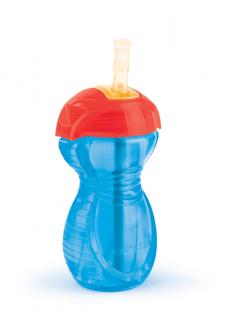 MUNCHKIN hrnček modrý s mäkkým náustkom 296ml (bez BPA, od 10m+,športový netečúci)