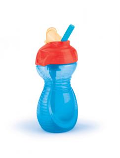 MUNCHKIN nekvap hrnček so slamkou 296ml (bez BPA,10m+,modrý)