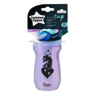 Tommee Tippee termohrnček Explora 260ml 12m + ružová (netečúci)