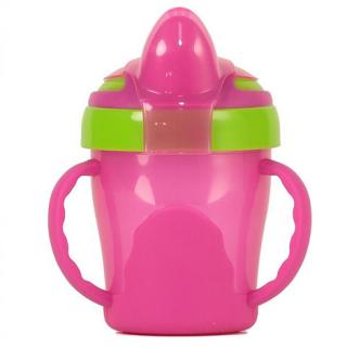 VITAL BABY Detský výučbový 3 dielny hrnček 200 ml ružový (BPA free)