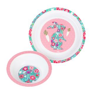 VITAL BABY tanier priemer 15cm ružový (2ks, 12m+ , zajačik)