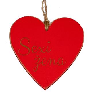 drevená tabuľka srdce Sexi žena