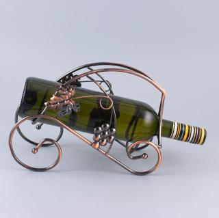 Kovový stojan na víno list viniča