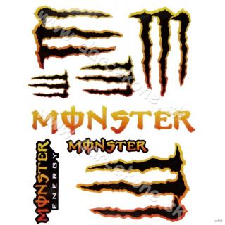 Nálepky na auto Monster energy oranžové