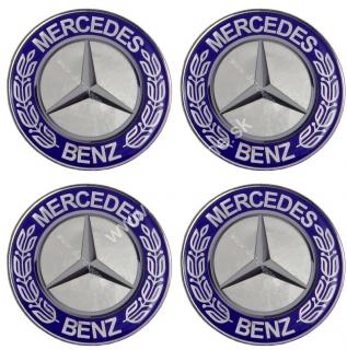 nálepky na kolesá Mercedes strieborné o 5,5 cm