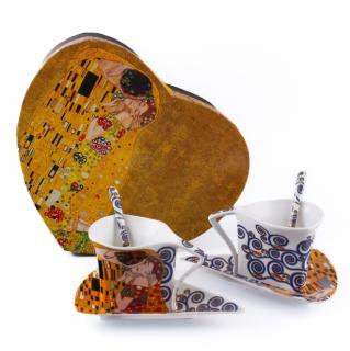 Šálky na kávu Gustav Klimt trojuholník nový model