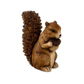 Soška veverička s lieskovým orechom 12cm