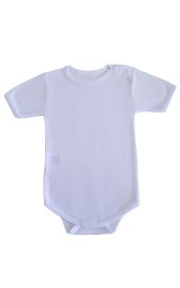 Body krátky rukáv 314/62-98 (Body tričko KR-biele-62,68,74)