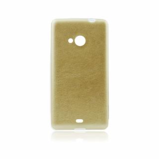 Puzdro Jelly Case koža pre Samsung Galaxy S6 gold