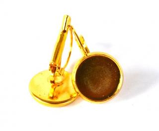 Náušnicové lôžka - tvar kruh - zlatá farba