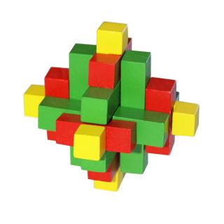 Puzzle Tricolor (Drevený hlavolam)