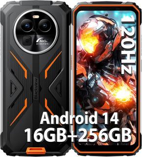 Blackview BV8100 8GB/256GB orange (Odolný mobil, batéria 8800mAh, RAM 8GB+16GB, pamäť 256GB, FullHD+ displej 6.50 , 50MPix, NFC)