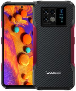 Doogee V20 červený (Odolný 5G mobil s dvomi displejmi a nočným videním, RAM 8GB, pamäť 256GB, FullHD+ AMOLED displej 6.43 , 64MPix, NFC, 6000mAh)
