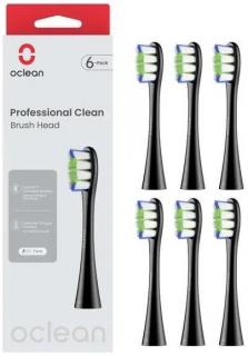 Náhradné hlavice Oclean P1C5 black 6ks (Náhradné kefky Xiaomi Oclean X Pro)