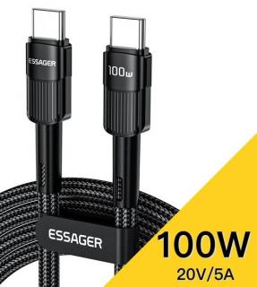 Rýchlonabíjací kábel typ C-C 1m 100W/5A (USB kábel typ-C 100W)