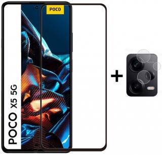 Tvrdené sklo Poco X5 5G + sklo fotoaparátu (Ochranné sklo Poco X5 5G)