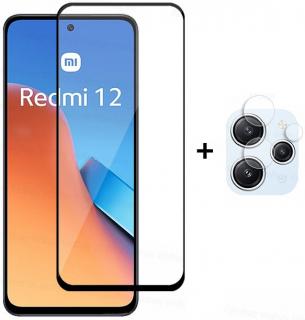Tvrdené sklo Xiaomi Redmi 12 + sklo fotoaparátu (Ochranné sklo Xiaomi Redmi 12)
