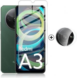 Tvrdené sklo Xiaomi Redmi A3 + sklo fotoaparátu (Ochranné sklo Xiaomi Redmi A3)
