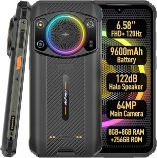 Ulefone Armor 21 čierny (Odolný mobil s výkonným reproduktorom, nočným videním, RAM 8GB, pamäť 256GB, FullHD+ displej 6.58 , 64MPix, NFC, 9600mAh)