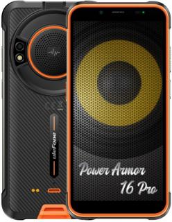 Ulefone Power Armor 16 Pro oranžový (Odolný mobil so 122dB reproduktorom, RAM 4GB, pamäť 64GB, HD+ displej 5.93 , 16MPix, NFC, 9600mAh)