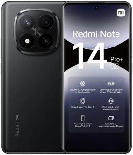 Xiaomi Redmi Note 14 Pro+ 5G 12GB/512GB (s adaptérom) čierny (Dual Sim, 5G internet, 8-jadro, RAM 12GB, pamäť 512GB, FullHD+ AMOLED displej 6.67 , 200MPix, NFC, 5110mAh)