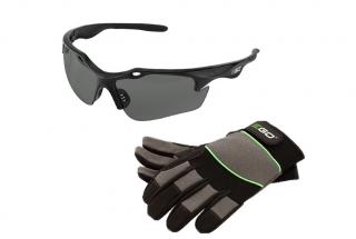 EGO POWER+ Sada: Pracovné rukavice + okuliare (Sada: tónované ochranné okuliare a syntetické pracovné rukavice veľ. XL)