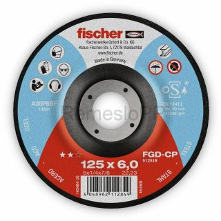 FISCHER brúsny kotúč FGD-CP 125x6,0x22,23 CARBON, bal. 25 ks (vhodný na rýchle a bezchybné brúsenie tvrdých materiálov, najmä ocele.)