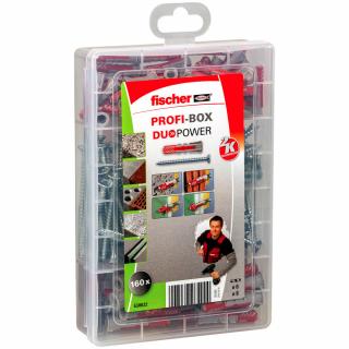 FISCHER PROFI-BOX DuoPower + skrutky  (dvojkomponentné univerzálné hmoždinky do všetkých typov materiálov v praktickom PROFI-Boxe)