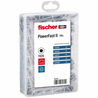 FISCHER PROFI-BOX  skrutky FPF II TX čiastočný závit (skrutka do dreva a drevotriesky PowerFast FPF II CTP v praktickom PROFI-Boxe)