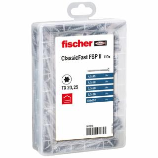 FISCHER PROFI-BOX  skrutky FSP II TX čiastočný závit (skrutky do drevotriesky FSP II CTP BC v praktickom PROFI-Boxe)