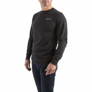 MILWAUKEE HT LS vel. XL - čierne (hybridné pracovné tričko s dlhým rukávom, čierne - nevyhrievané)