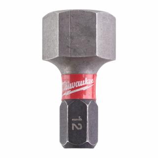 MILWAUKEE skrutkovací bit HEX12 25 mm SHOCKWAVE™ (skrutkovací bit Hex, 2 ks v blistri)