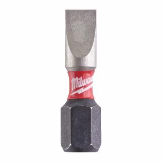 MILWAUKEE skrutkovací bit SL 0.8x5.5 25 mm SHOCKWAVE™ (skrutkovací bit do priebežnej drážky, balenie 2 ks v blistri)