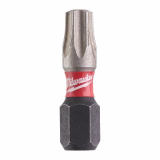 MILWAUKEE skrutkovací bit TX27 25 mm SHOCKWAVE™ (skrutkovací bit do drážky TORX, 2 ks v blistri)