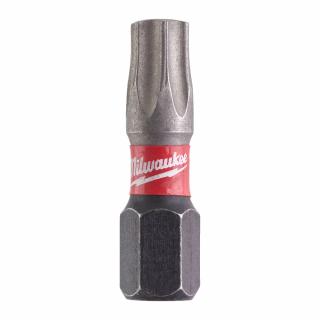 MILWAUKEE skrutkovací bit TX30 25 mm SHOCKWAVE™ (skrutkovací bit do drážky TORX, 2 ks v blistri)