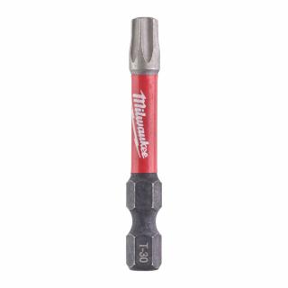 MILWAUKEE skrutkovací bit TX30 50 mm SHOCKWAVE™ (skrutkovací bit do drážky TORX, 1 ks v blistri)