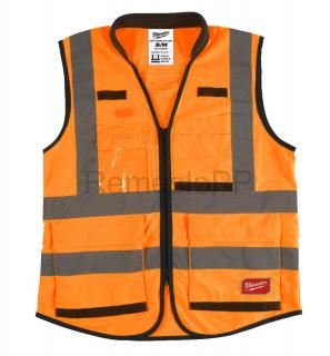 MILWAUKEE výstražná vesta PREMIUM oranžová vel. L/XL (výstražná vesta s vysokou viditeľnosťou PREMIUM oranžová)