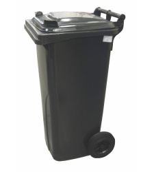 Popolnica MEVA 120 L plastová (nádoba na komunálny odpad 120 l, plastová, čierna)