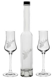 Sada Fľaša PLT 200ml+Grappa100ml/ DEER 3/1