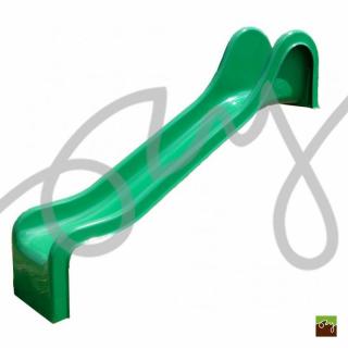 Detská šmýkačka zelená R230 rovná (Sklolaminátová šmýkačka s)