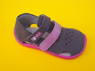 Detské barefoot sandálky Fare Bare A5164252 šedé BAREFOOT 488-SK646