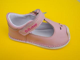 Detské kožené balerinky D.D.Step H085 - 41850C pink BAREFOOT 548-SK524