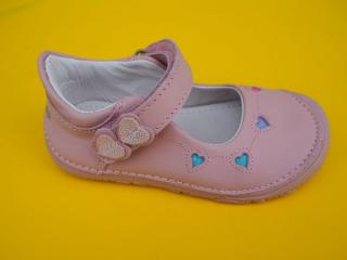 Detské kožené barefoot balerinky D.D.Step H073 - 332 baby pink BAREFOOT 834-SK524