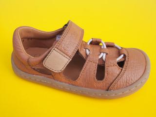 Detské kožené barefoot sandále Froddo G3150217-2 cognac BAREFOOT 246-SK549